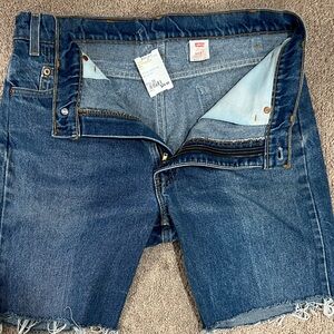 Men's Levi's 505 Blue Denim Cutoff Shorts size 34